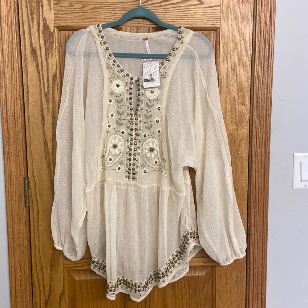 Free people beaded blouse